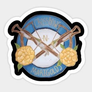 Crossbows & Marigolds Sticker